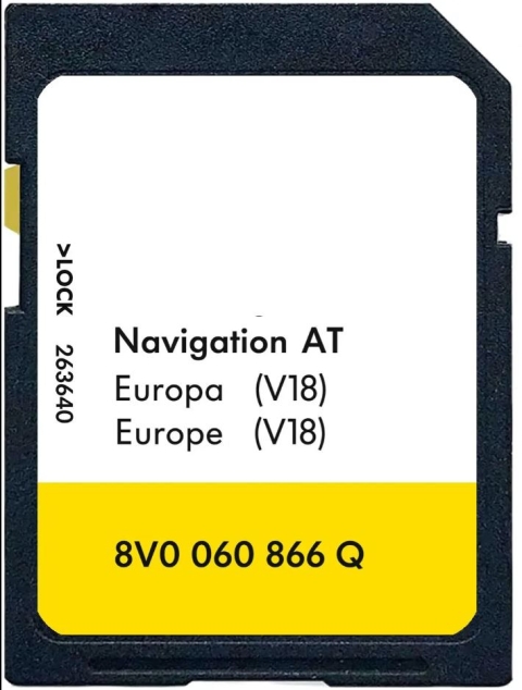 VOLKSWAGEN DISCOVER MEDIA MIB1 AT v18 SD-Karte Europa 32GB